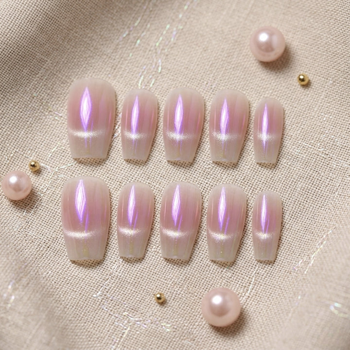 Premium Glossy French Tip Press-On Nails