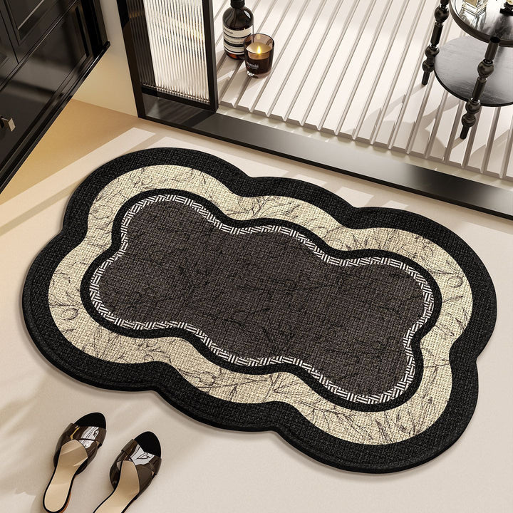 Floral Patterned Bathroom Rug