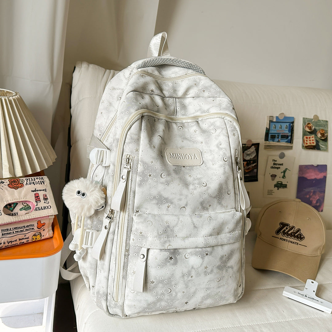 Trendy Stars and Moons Patterned Backpack Kalsten