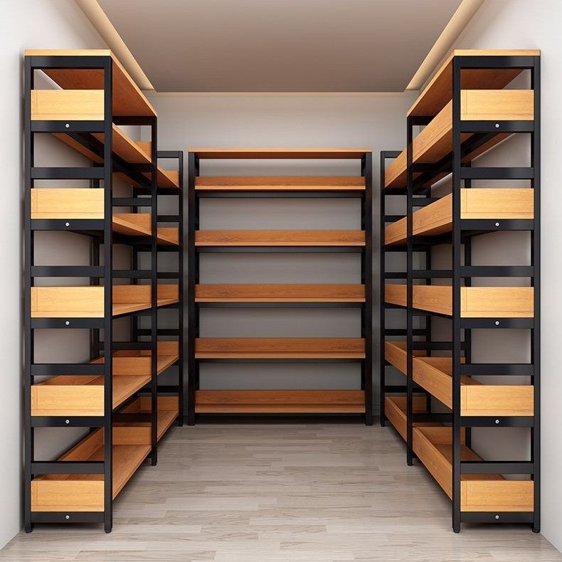 Regal with robust metal frame and wooden shelves Kalsten