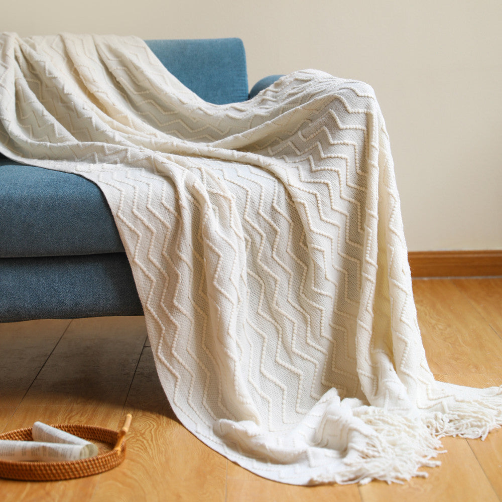 Cozy Textured Throw Blanket Kalsten
