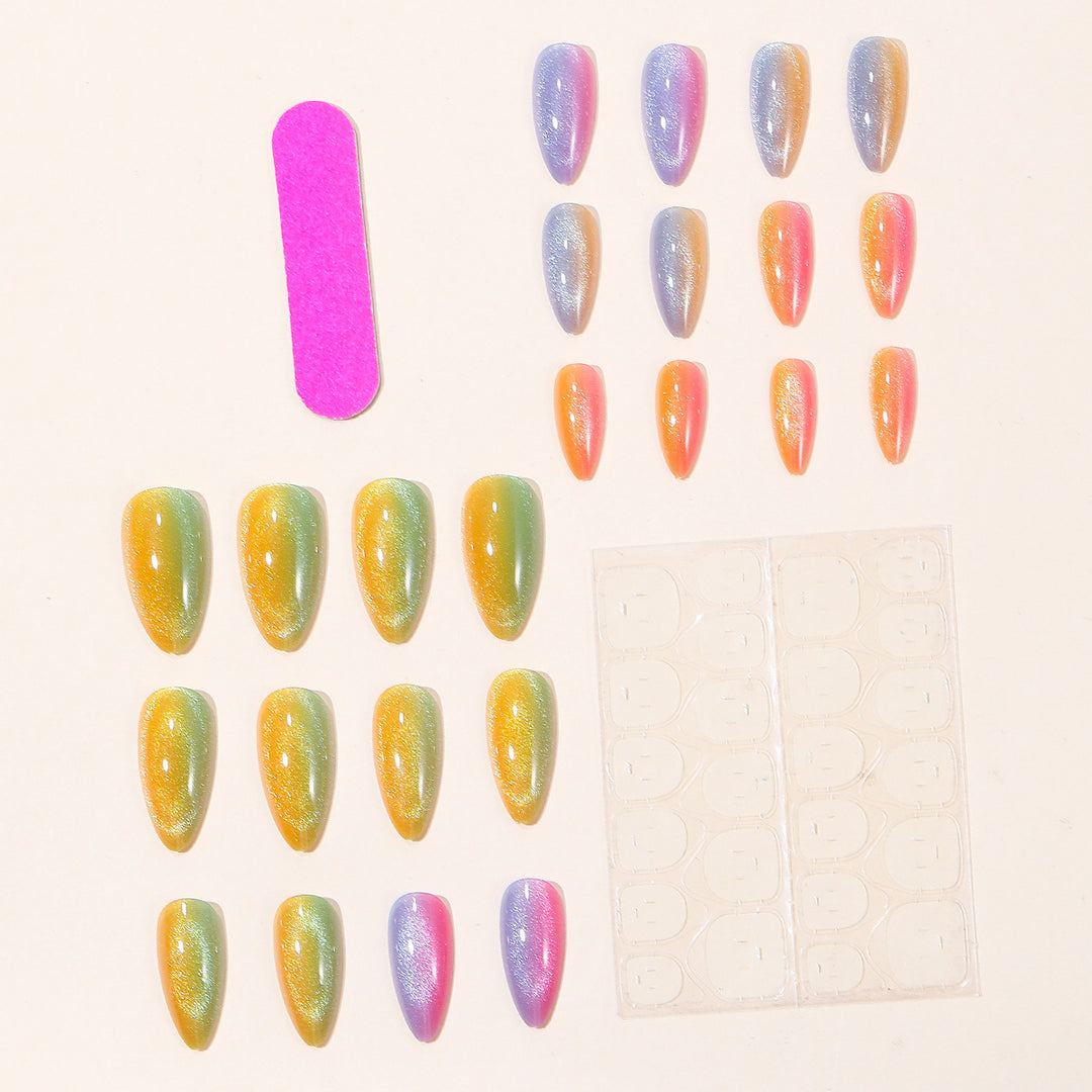 Iridescent Glitter Nail Art Extensions Kalsten