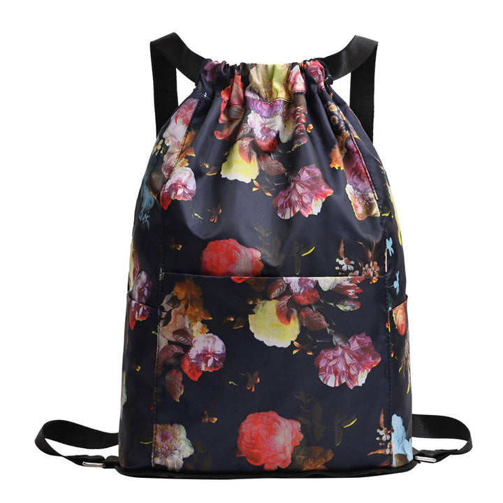 Drawstring Floral Print Backpack Kalsten