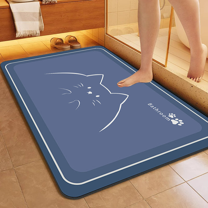 Cute Cat-Themed Bath Mat