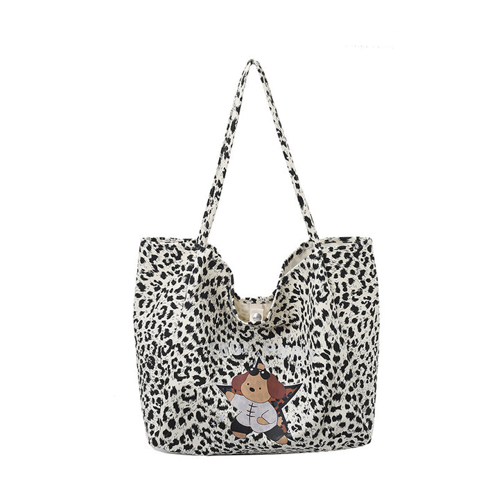 Playful Graphic Print Tote Bag