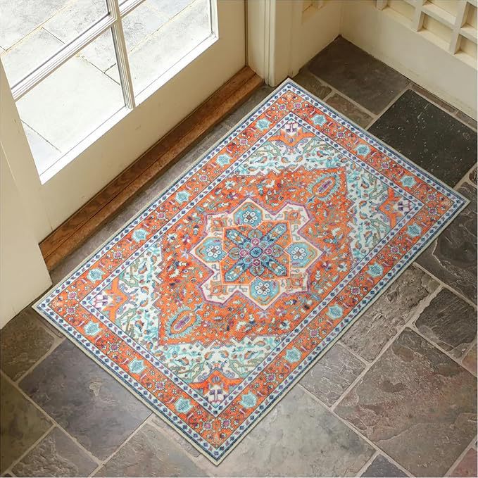 Decorative Persian-Inspired Area Rug