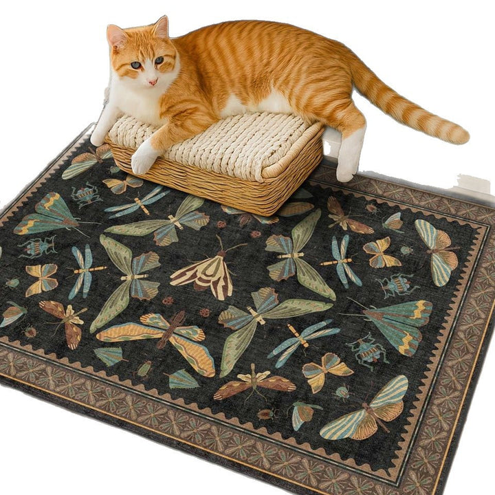 Floral-Patterned Kitchen Area Mat