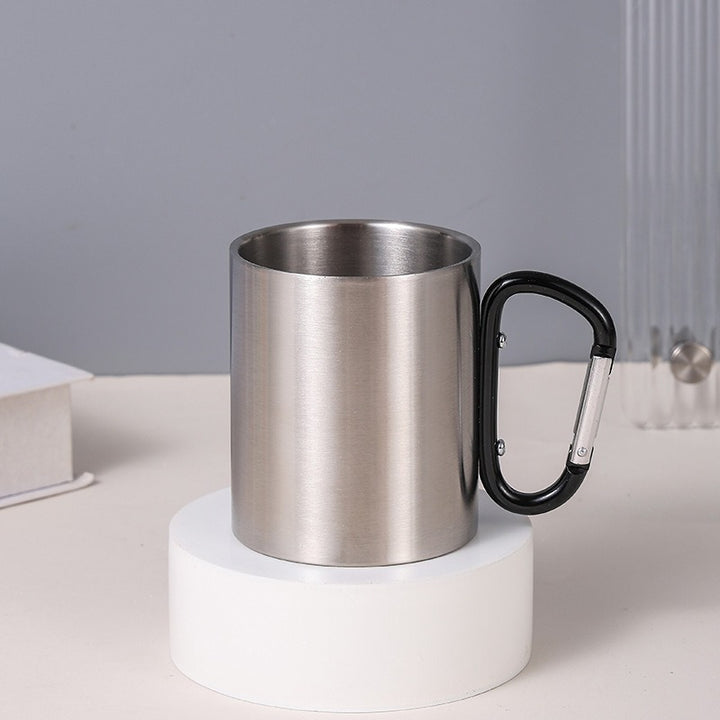 Women's Stainless Steel Coffee Mug with Carabiner Handle Kalsten