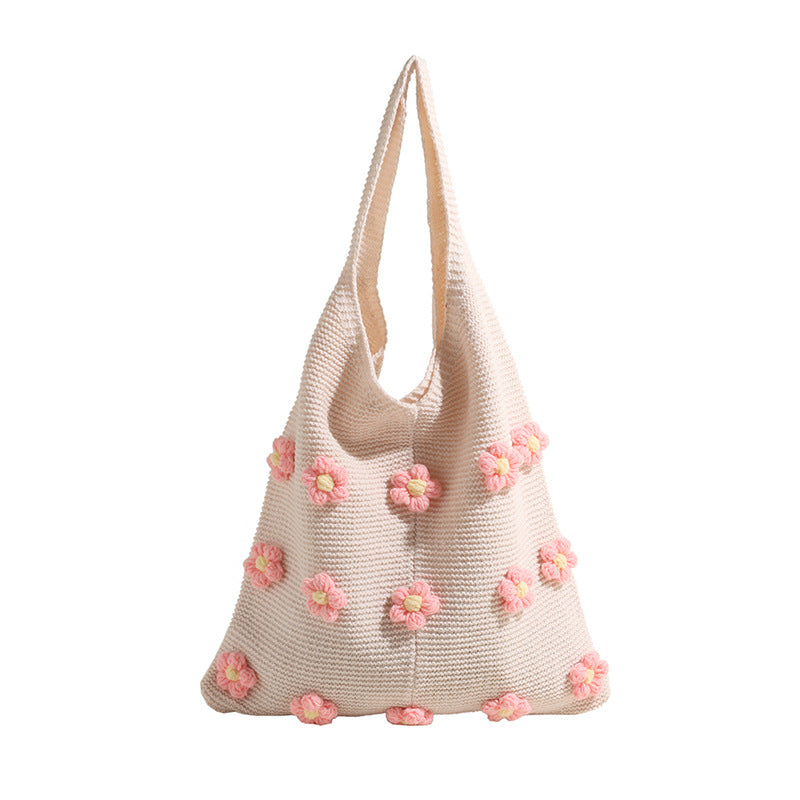 Handmade Crochet Floral Tote