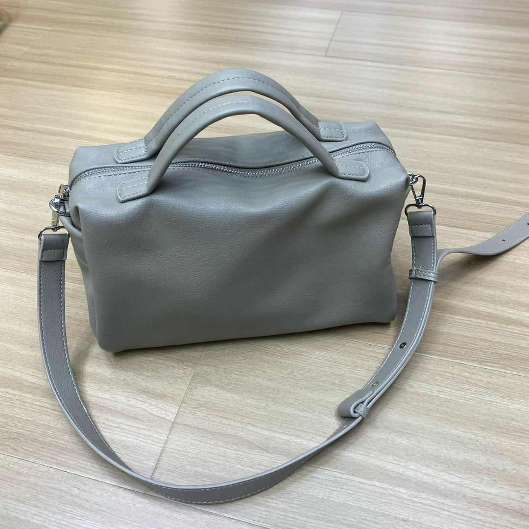 Premium Leather Handheld Satchel