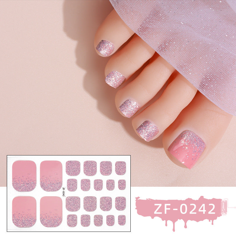 Sparkling Gel Toe Nail Wraps