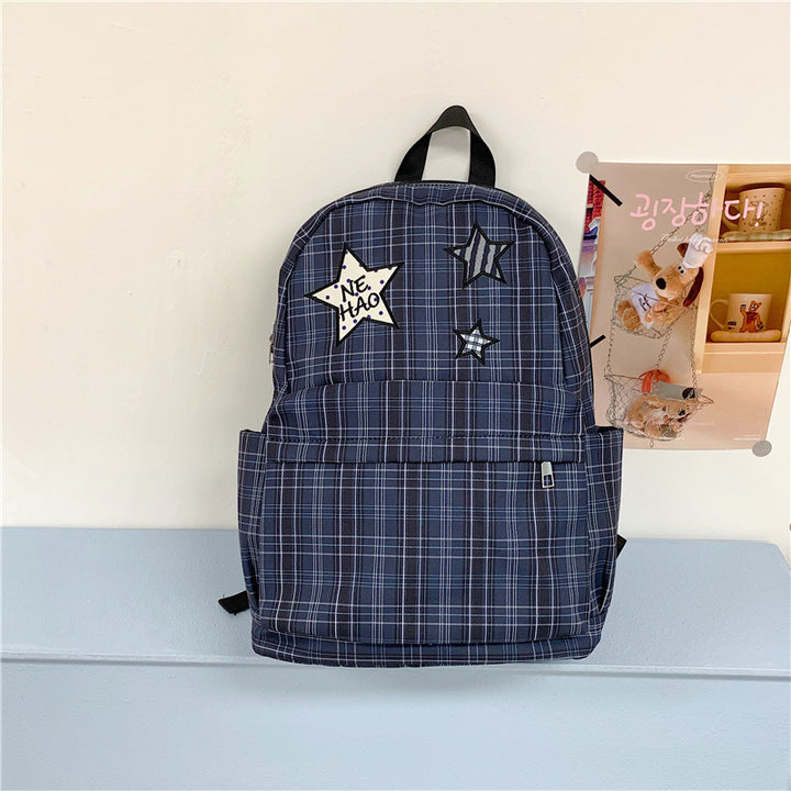Trendy Plaid Graphic Backpack Kalsten
