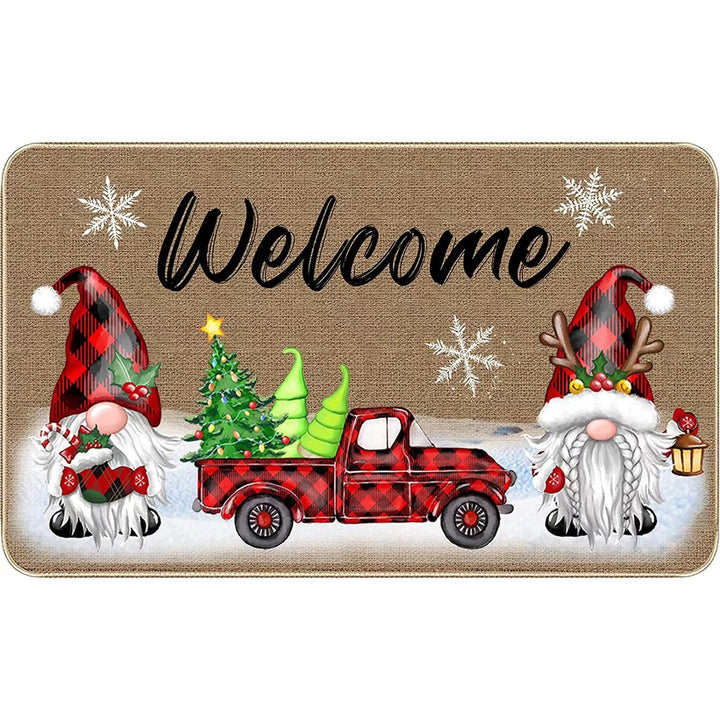 Festive Christmas-Themed Doormat for Home