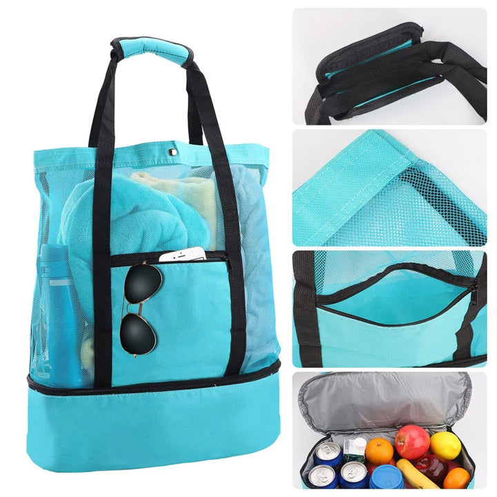 Unisex Spacious Square Shopping Bag with Insulated Interior Compartment Kalsten