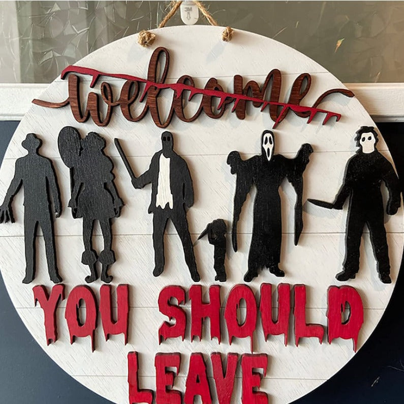 Halloween-Themed Wood Wall Decor