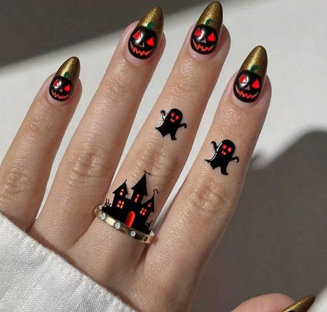 Halloween Themed Spooky Nail Art Kalsten