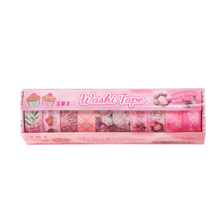 Patterned Washi Tape Assortment Gift Set With Nautical Motifs And Mixed-Width Craft Masking Rolls