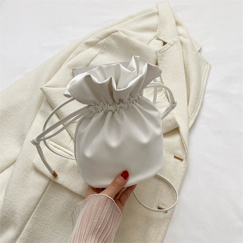 Fashionable Drawstring Bucket Bag