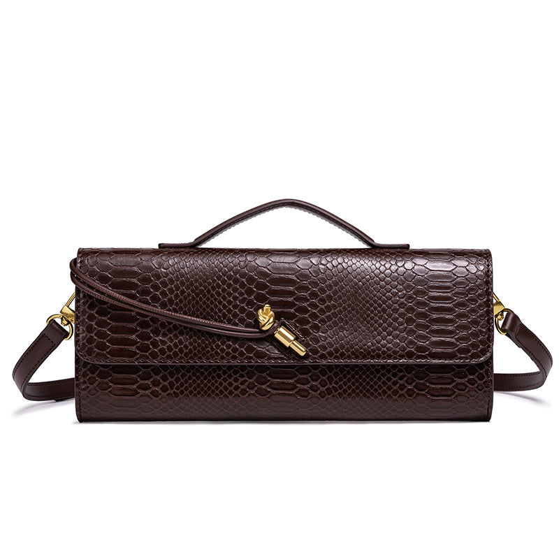 Embossed Snake Print Evening Clutch Kalsten