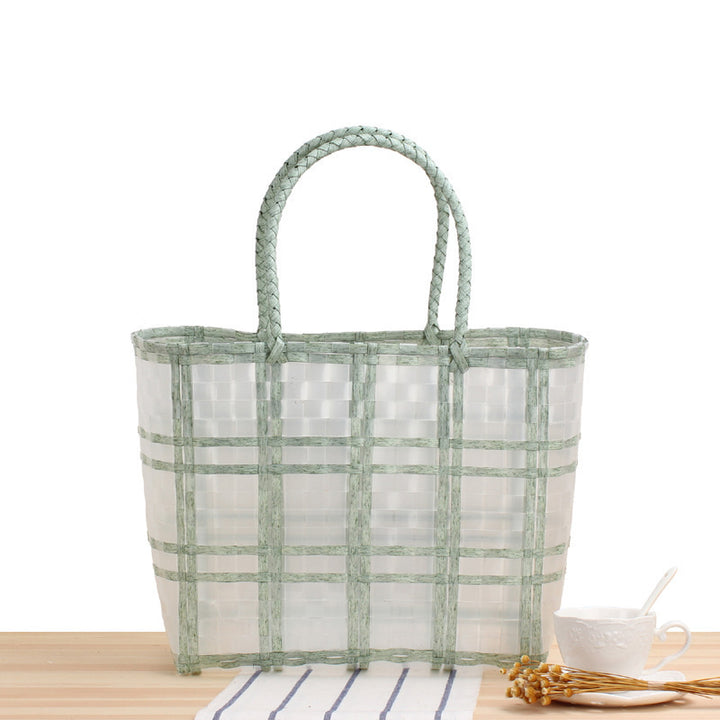 Stylish Transparent Shopping Bag Made of Woven Material Kalsten