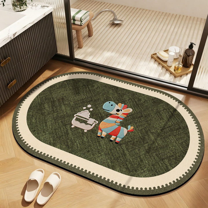 Playful Zoo-Themed Bathroom Mat Kalsten