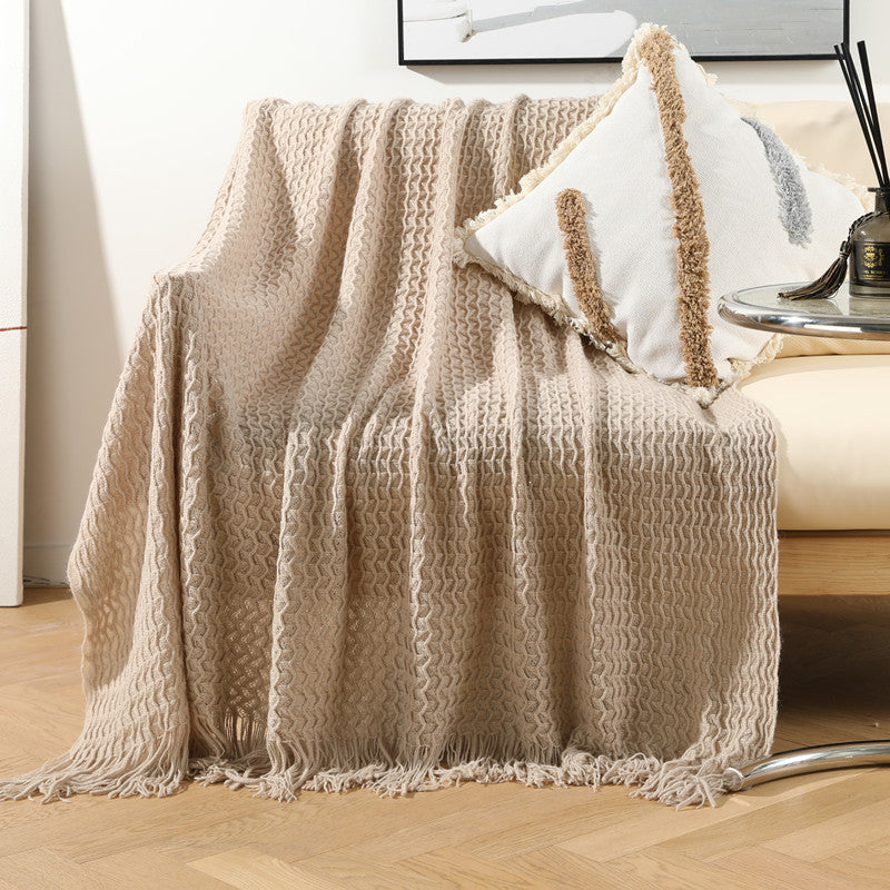 Cozy Knitted Throw Blanket Kalsten