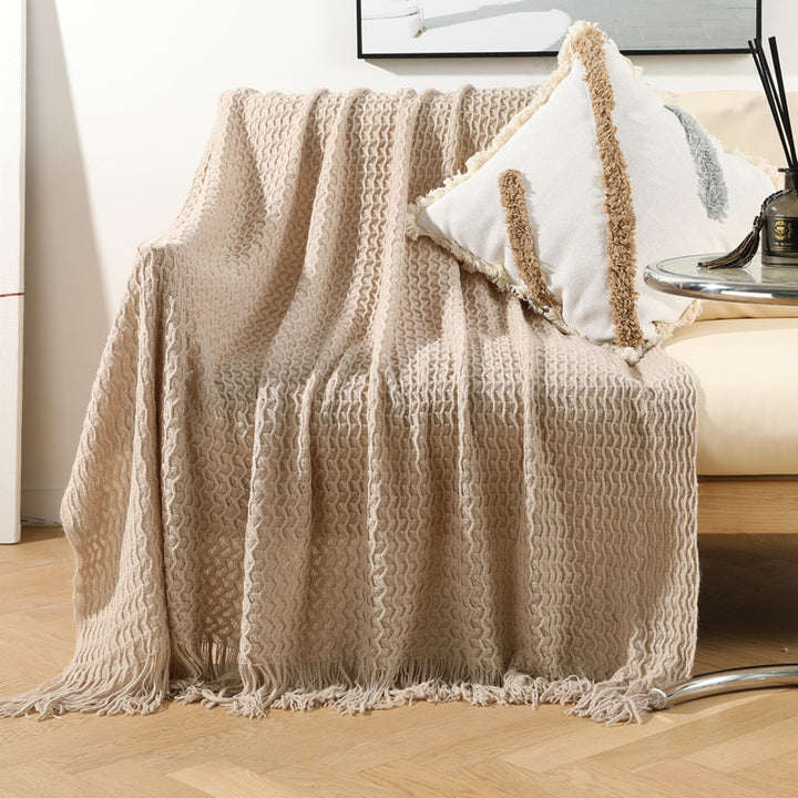 Cozy Knitted Throw Blanket Kalsten