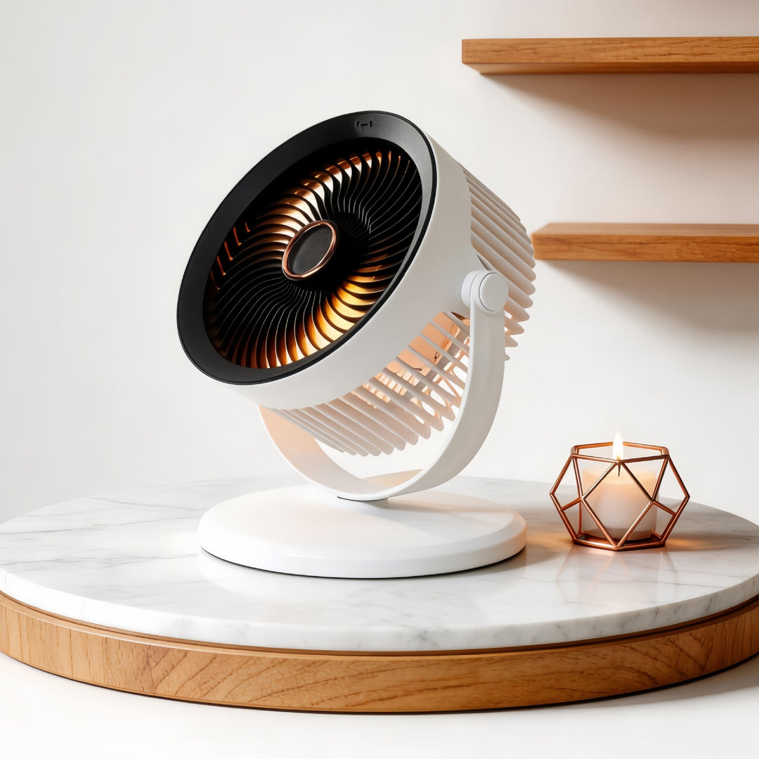 Women portable USB table fan with integrated LED lighting Kalsten