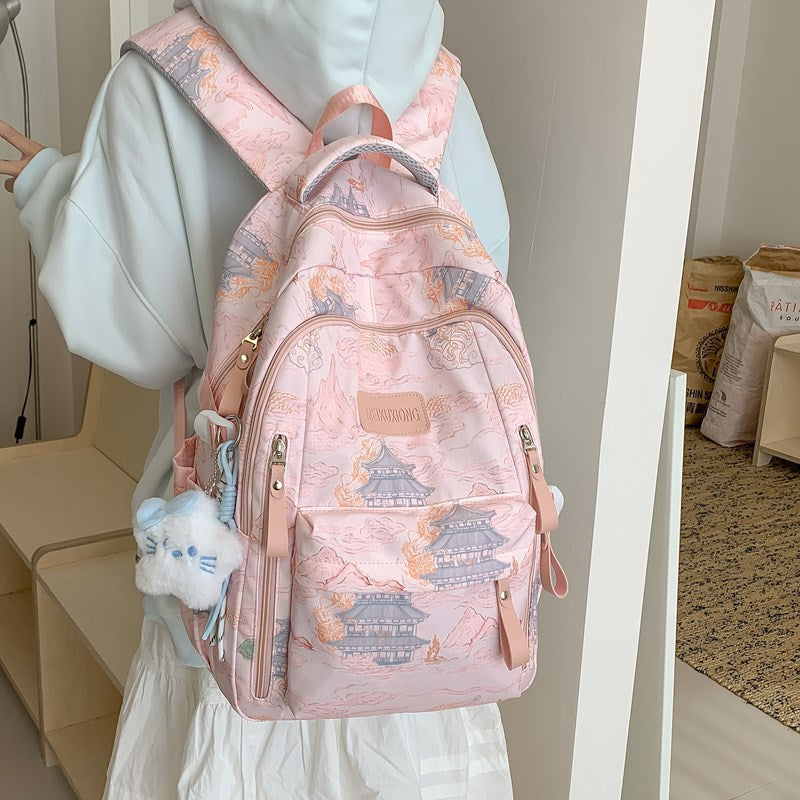 Stylish Illustrated Backpack Kalsten