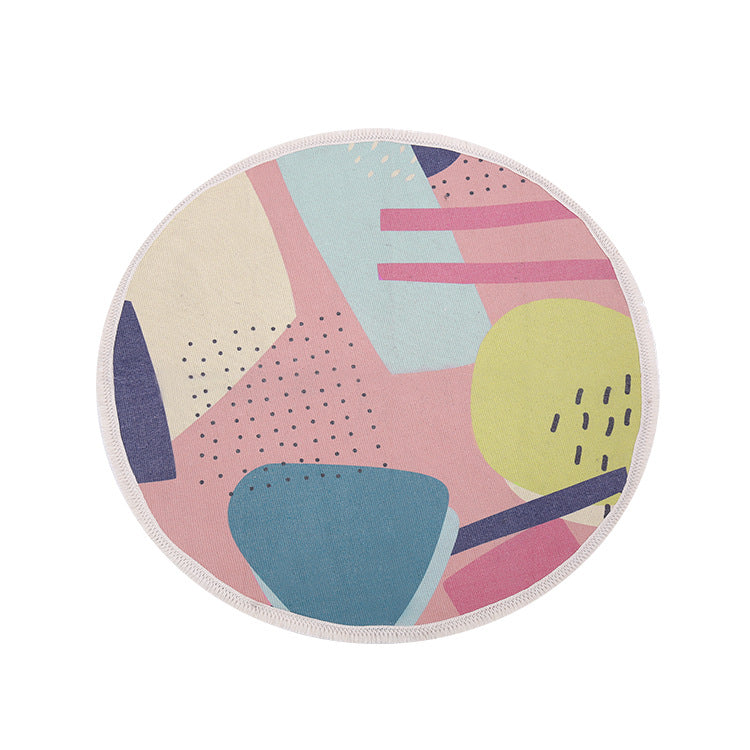 Round Decorative Living Room Carpet with Modern Geometric Pattern Kalsten
