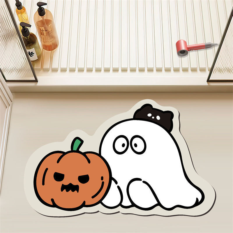 Creative Halloween-Themed Bath Mat