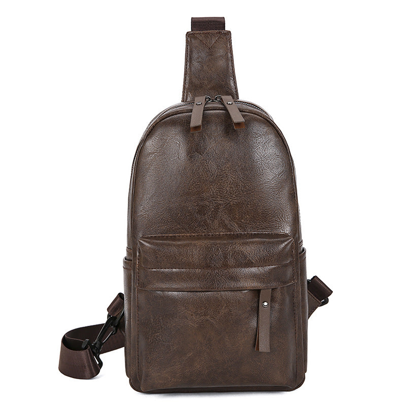 Slim Compact Leather Sling Bag