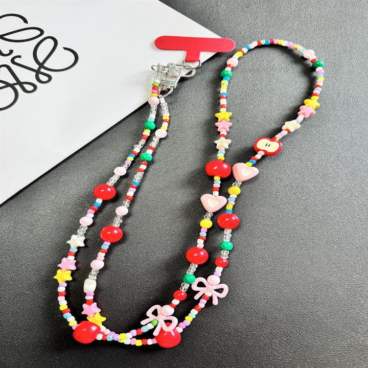 Colorful Beaded Charm Necklace Kalsten 1790135737