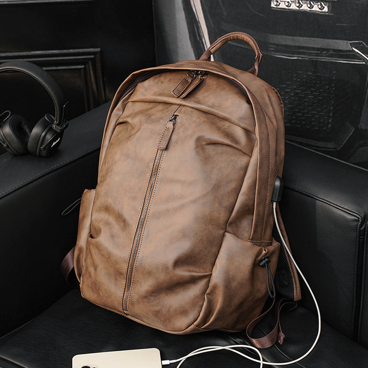 Elegant Backpack Made of Durable Faux Leather with Multifunctional Compartments Kalsten