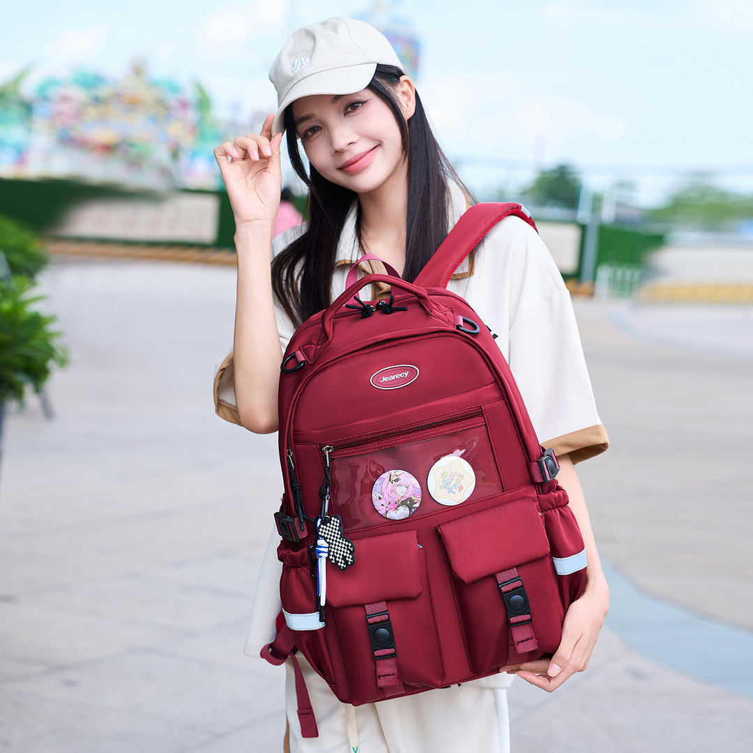 Versatile Cartoon-Embellished Casual Backpack Kalsten