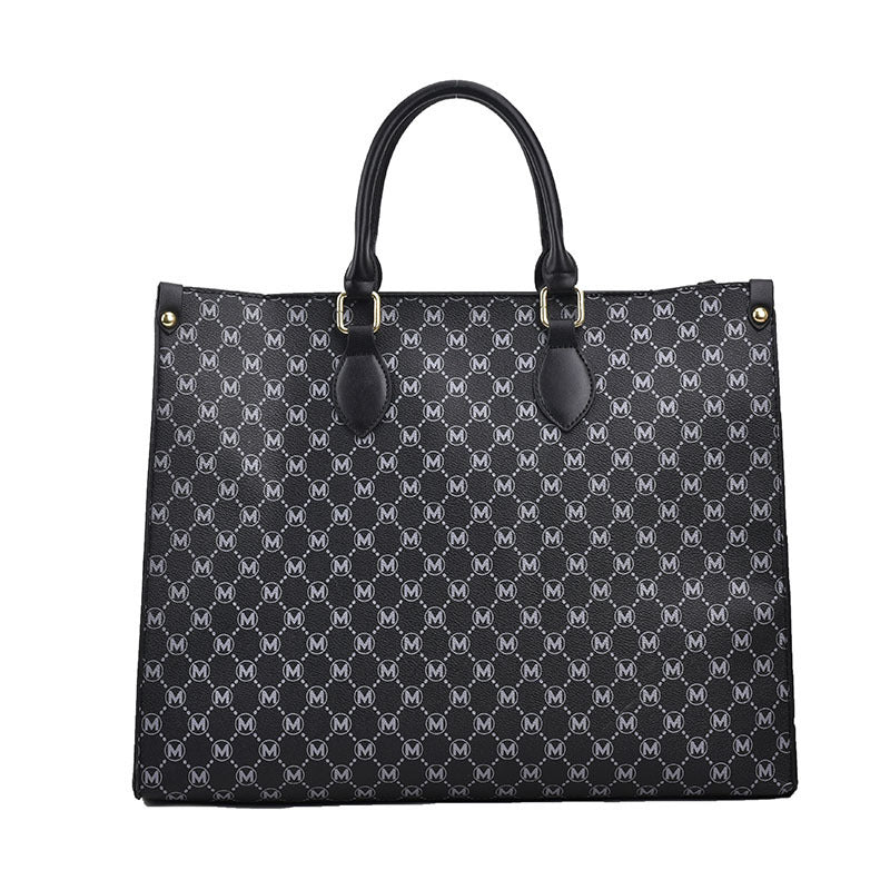 Luxe Logo-Printed Tote Handbag