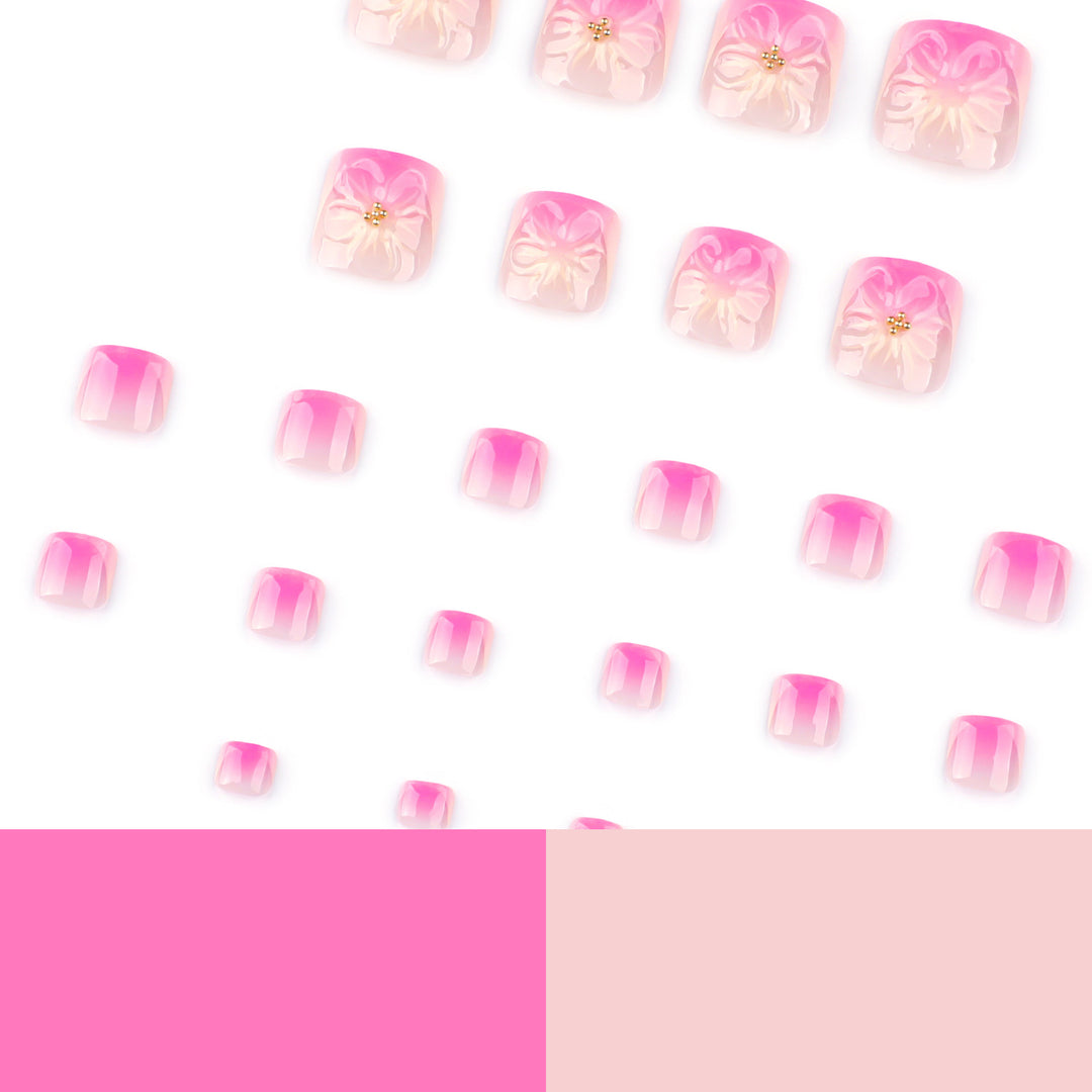 Artistic toenail decoration with flower motifs Kalsten