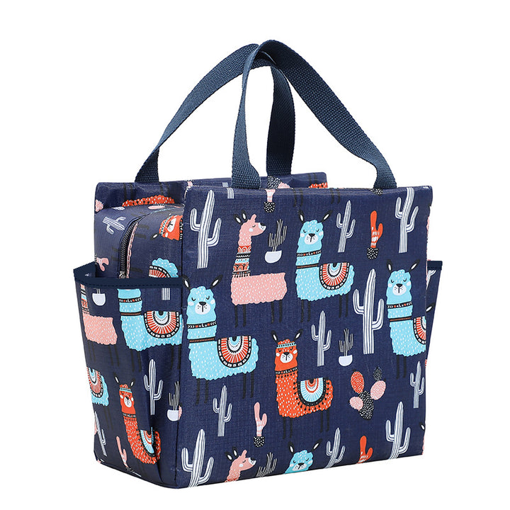 Insulated Multi-Pocket Lunch Tote