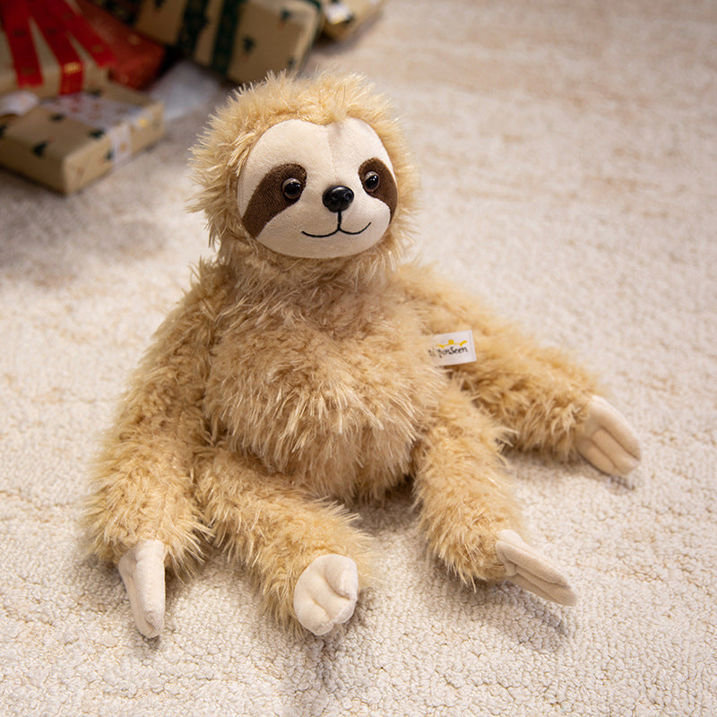 Plush Sitting Sloth Cuddle Companion with Weighted Huggable Body and Realistic Claw Details Kalsten