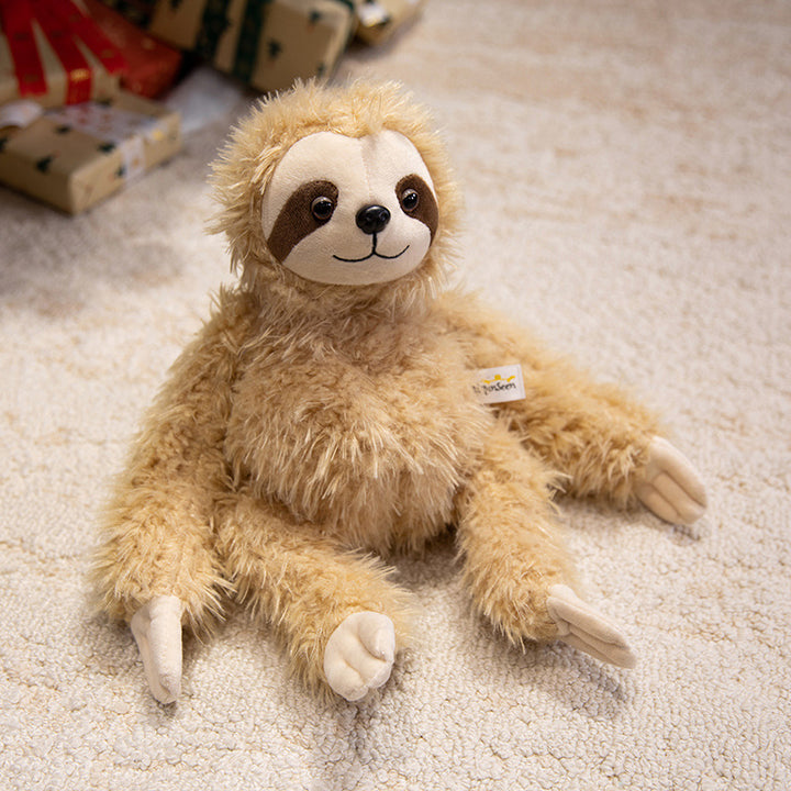 Plush Sitting Sloth Cuddle Companion with Weighted Huggable Body and Realistic Claw Details Kalsten