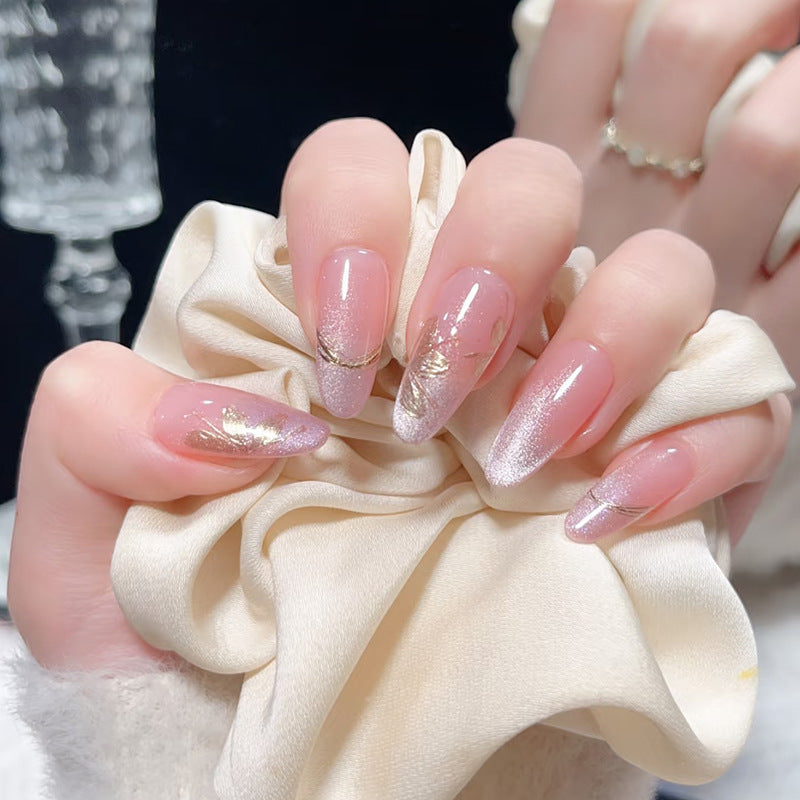 Elegant Glitter-Dipped Press-On Nail Art Set Kalsten