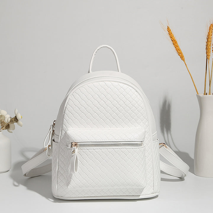 Woven Leather Mini Backpack Kalsten