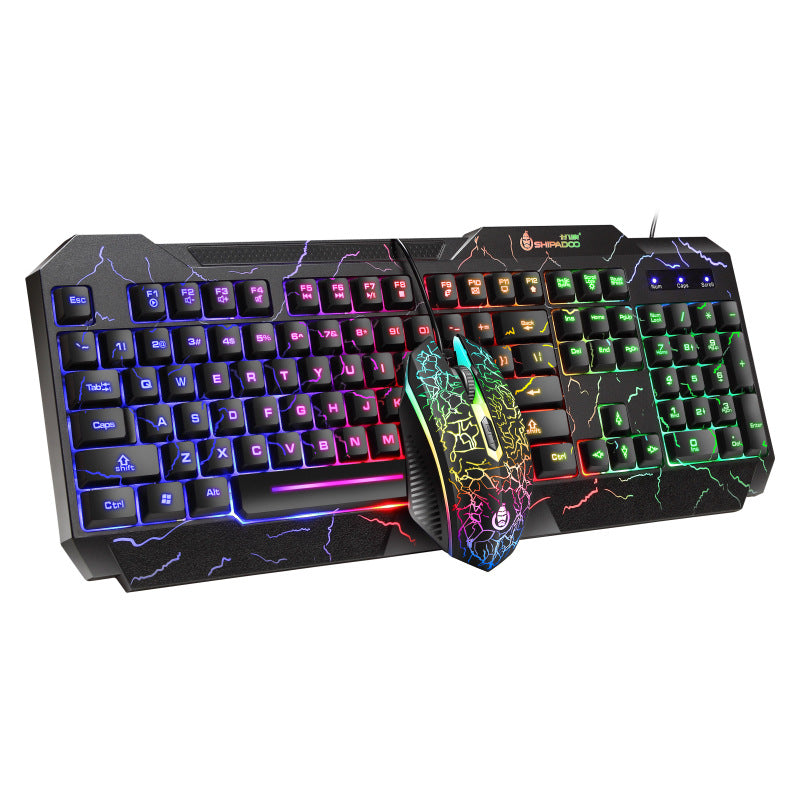 4-in-1 Gaming Accessory Set with Illuminated Keyboard, Precision Mouse, Gaming Headset, and Mouse Pad Kalsten