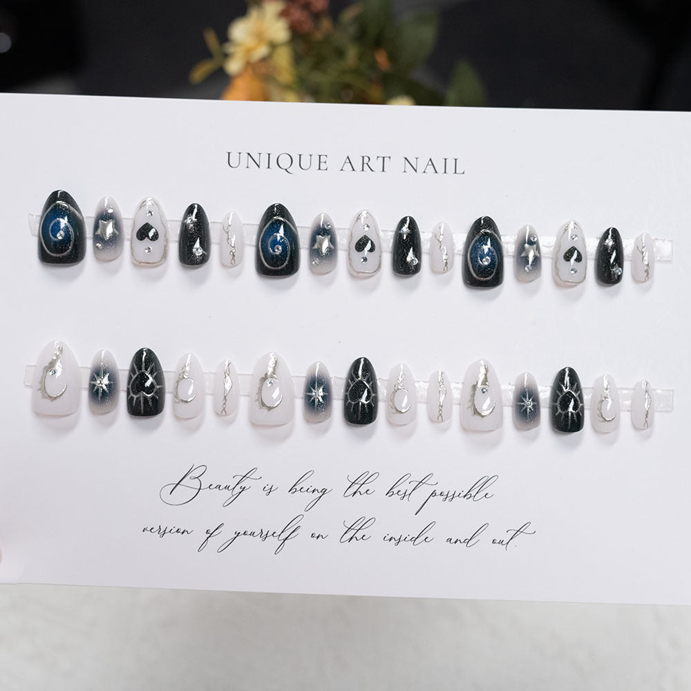 Artistic Metallic Press-On Nail Set