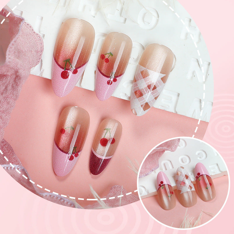 Artistic Cherry Blossom Press-On Nail Art Kit