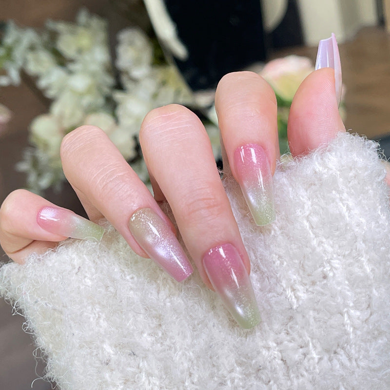 Ombre Press-On Nails with Glitter Finish Kalsten