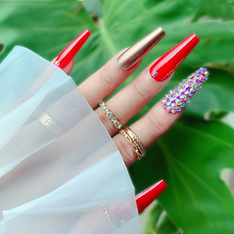 Creative Rhinestone Nail Art Extensions