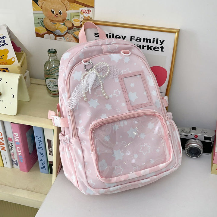 Whimsical Star-Print School Backpack Kalsten