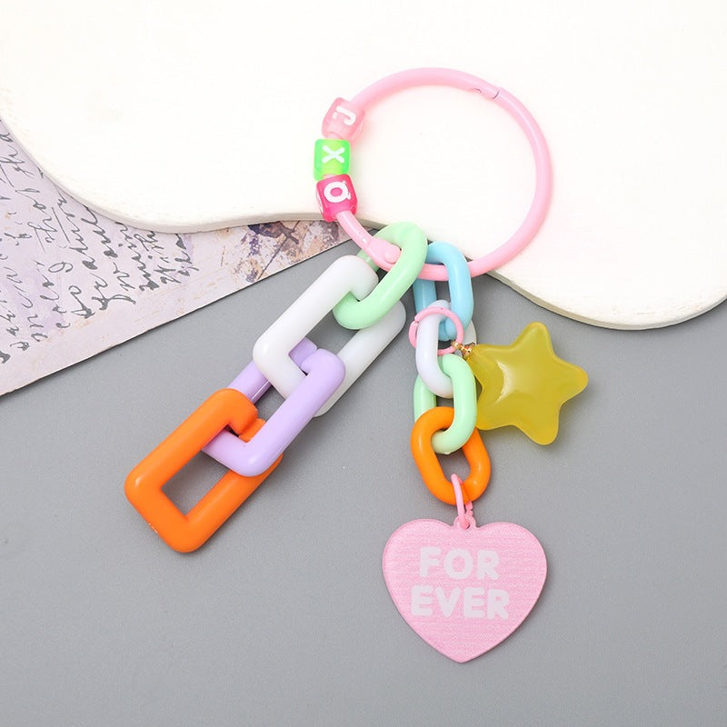 Playful keychain with colorful plastic chains Kalsten