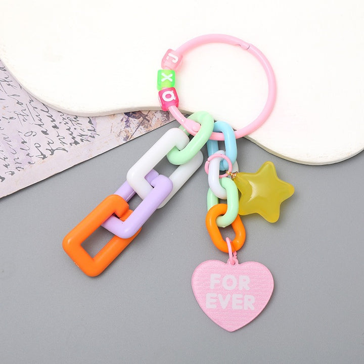 Playful keychain with colorful plastic chains Kalsten